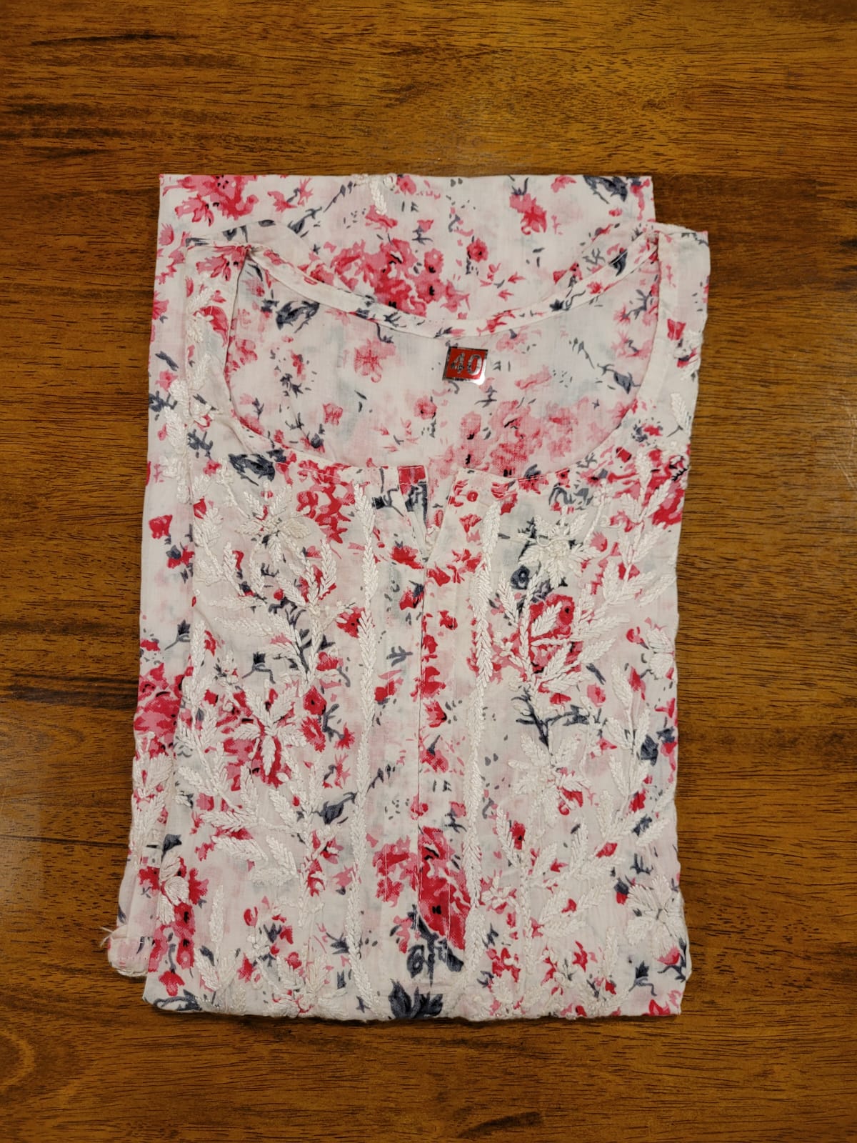 Premium Printed Cotton Chikankari Kurta