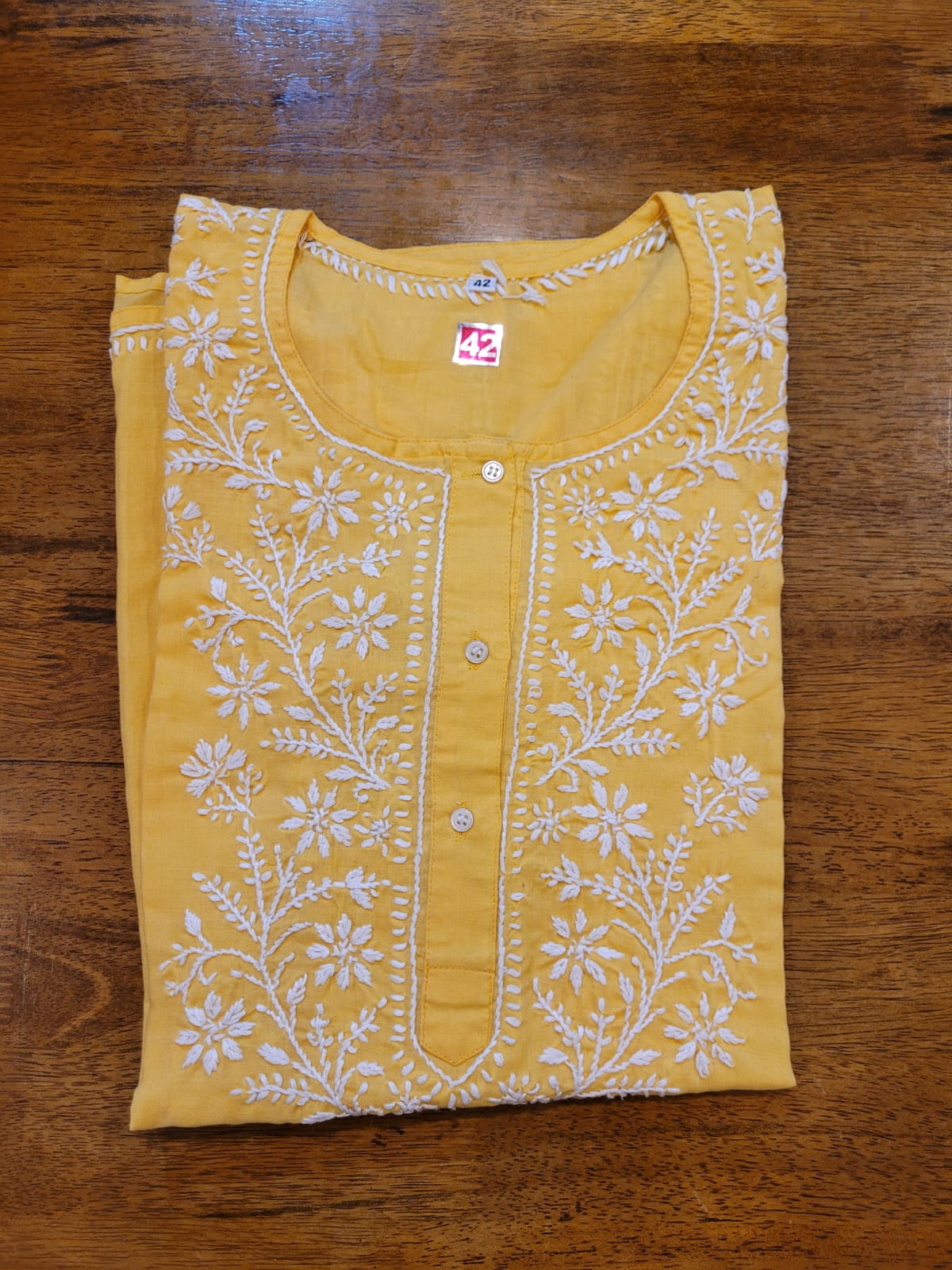 Premium Chikankari Cotton short Kurta