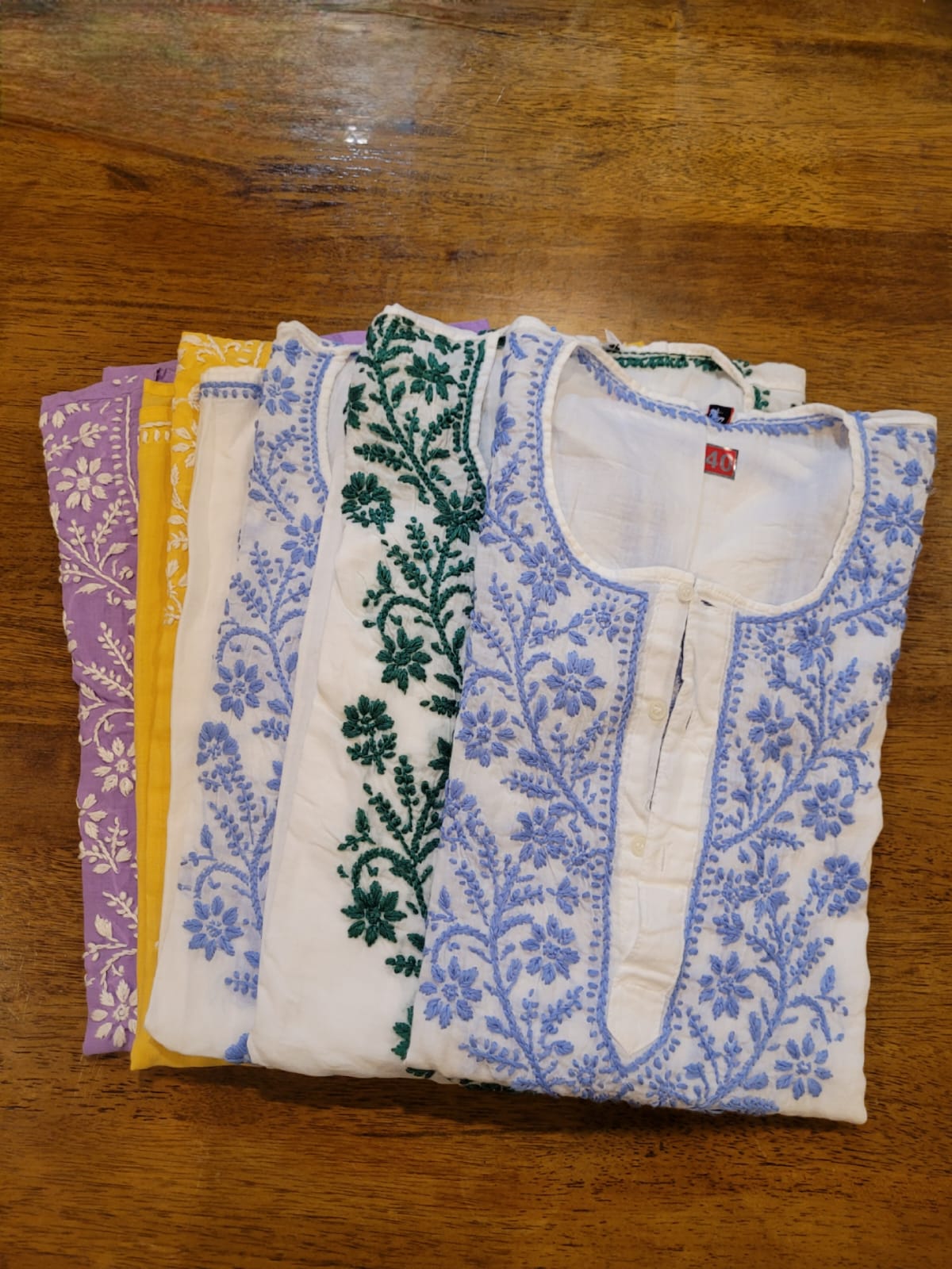 Premium Chikankari Cotton short Kurta