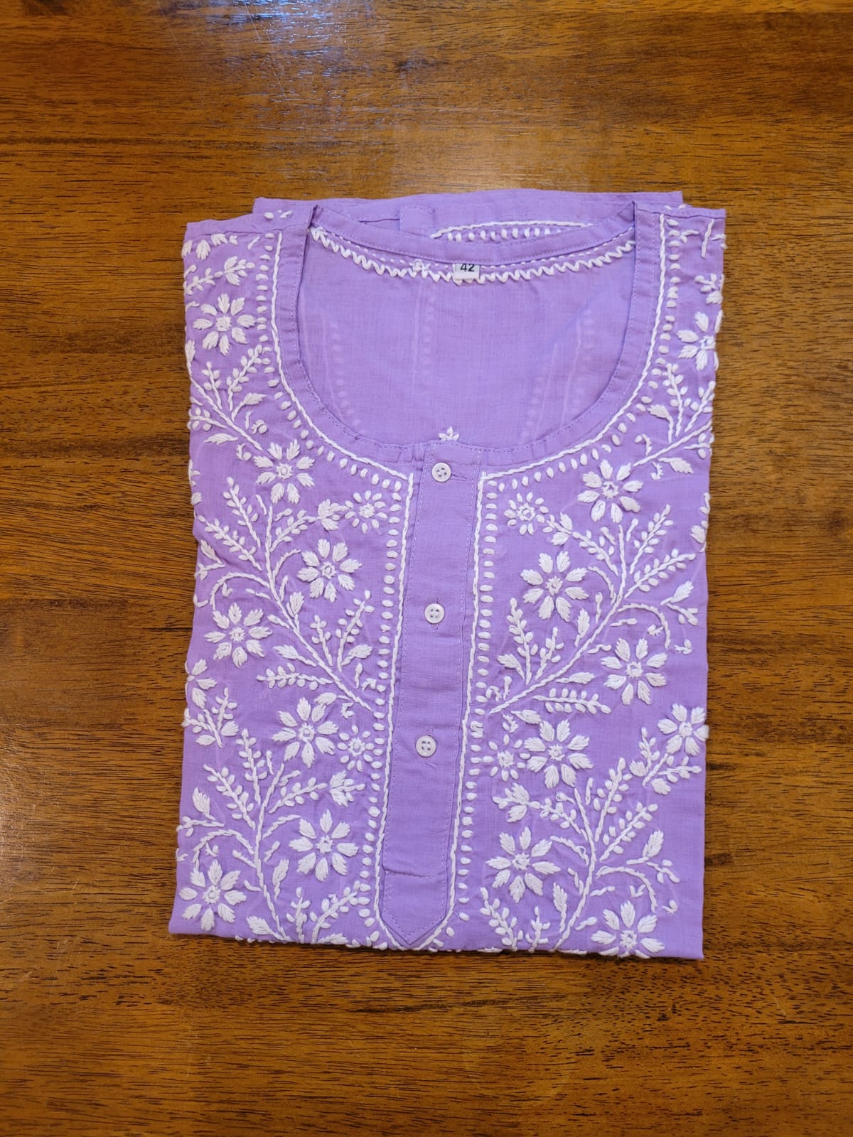 Premium Chikankari Cotton short Kurta
