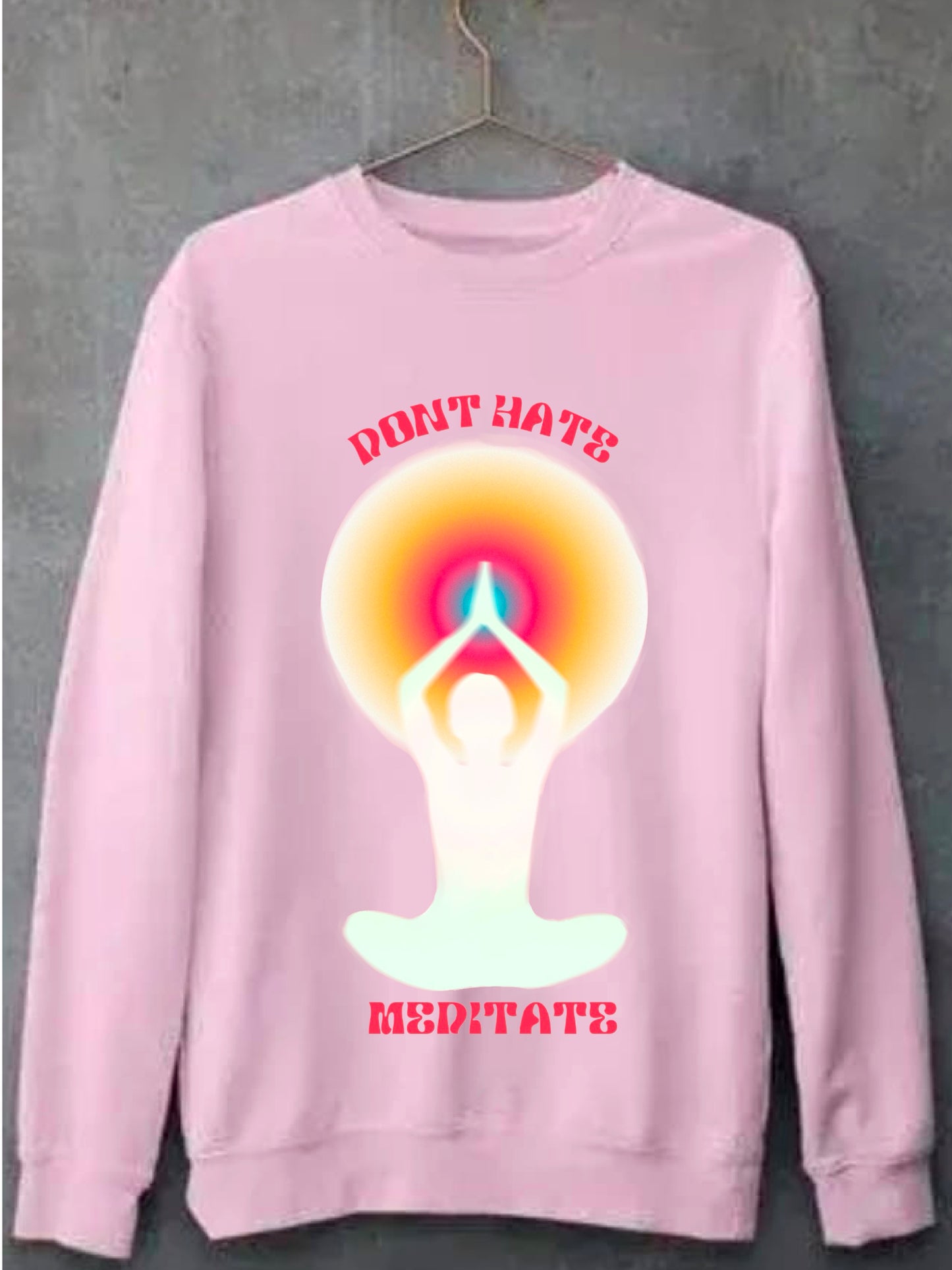 Pink Meditation Sweat Shirt (Unisex)