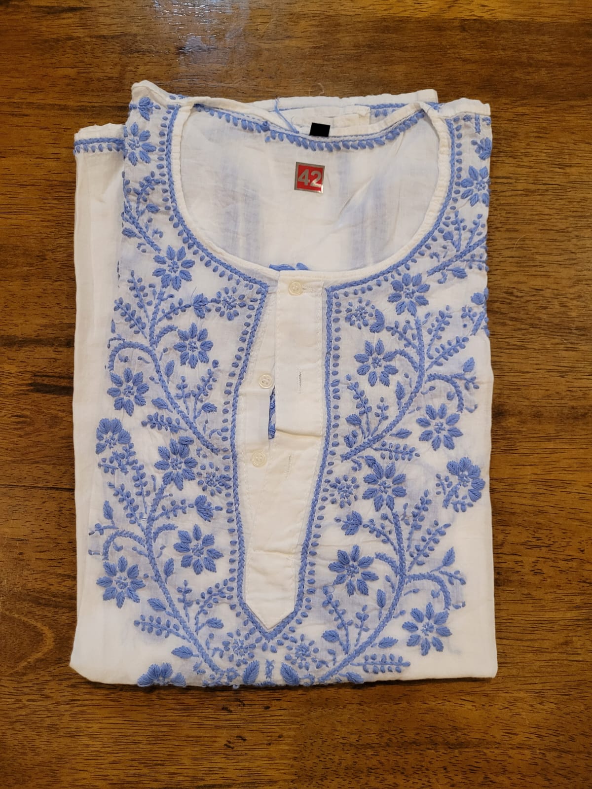 Premium Chikankari Cotton short Kurta