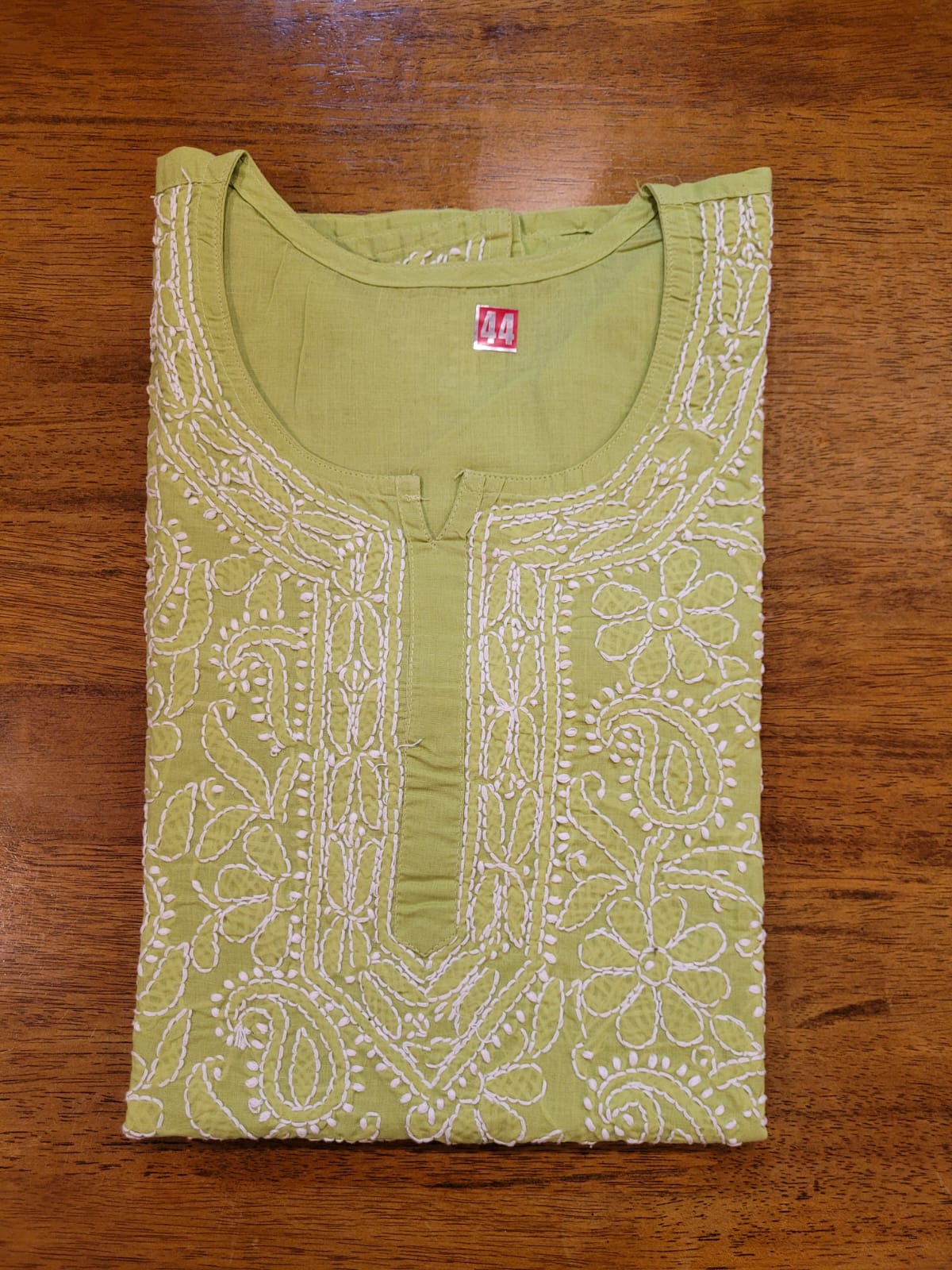 Premium Cotton Short Chikankari Kurta Full Embroidery