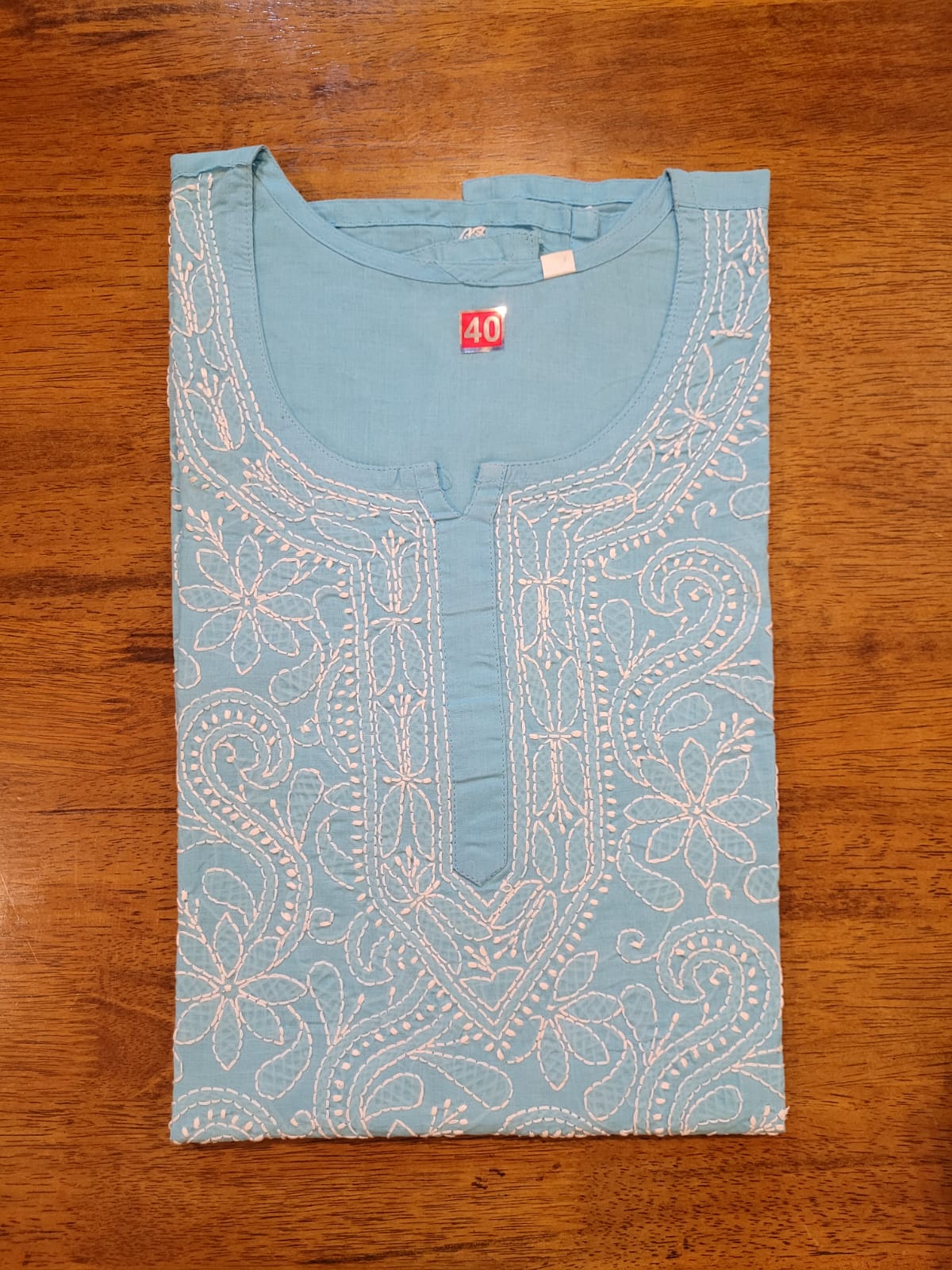 Premium Cotton Short Chikankari Kurta Full Embroidery