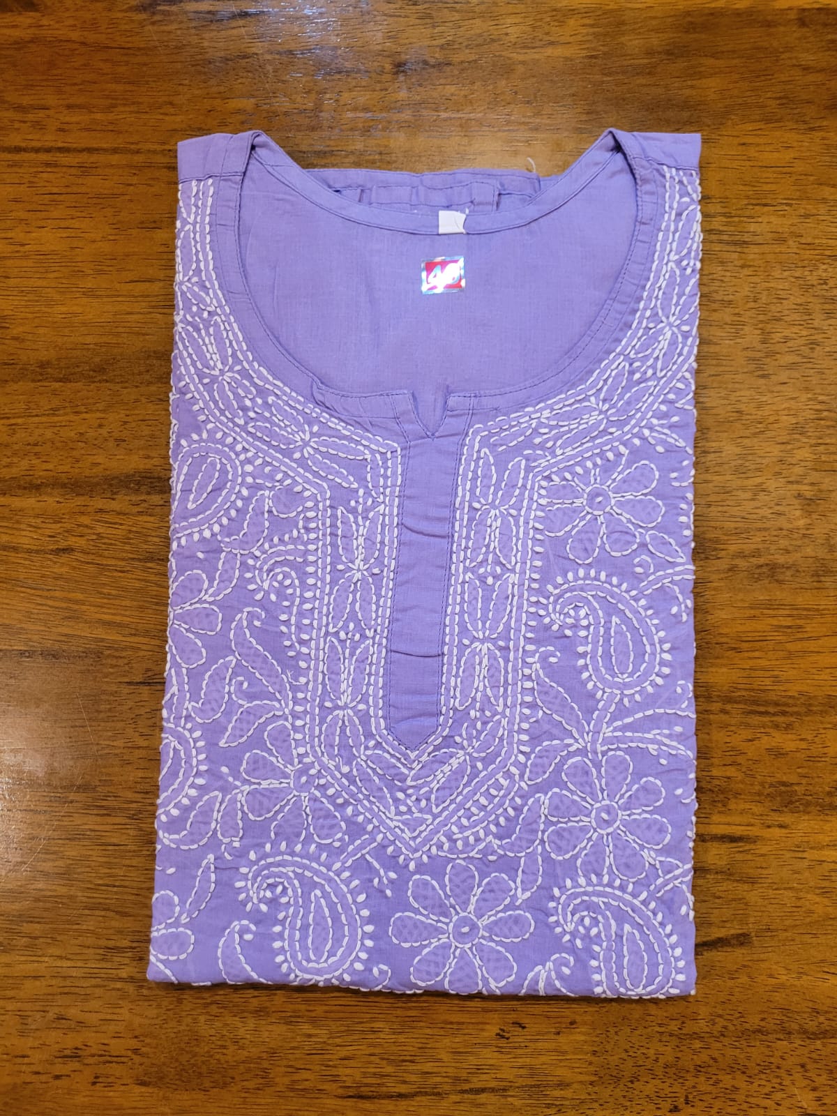 Premium Cotton Short Chikankari Kurta Full Embroidery