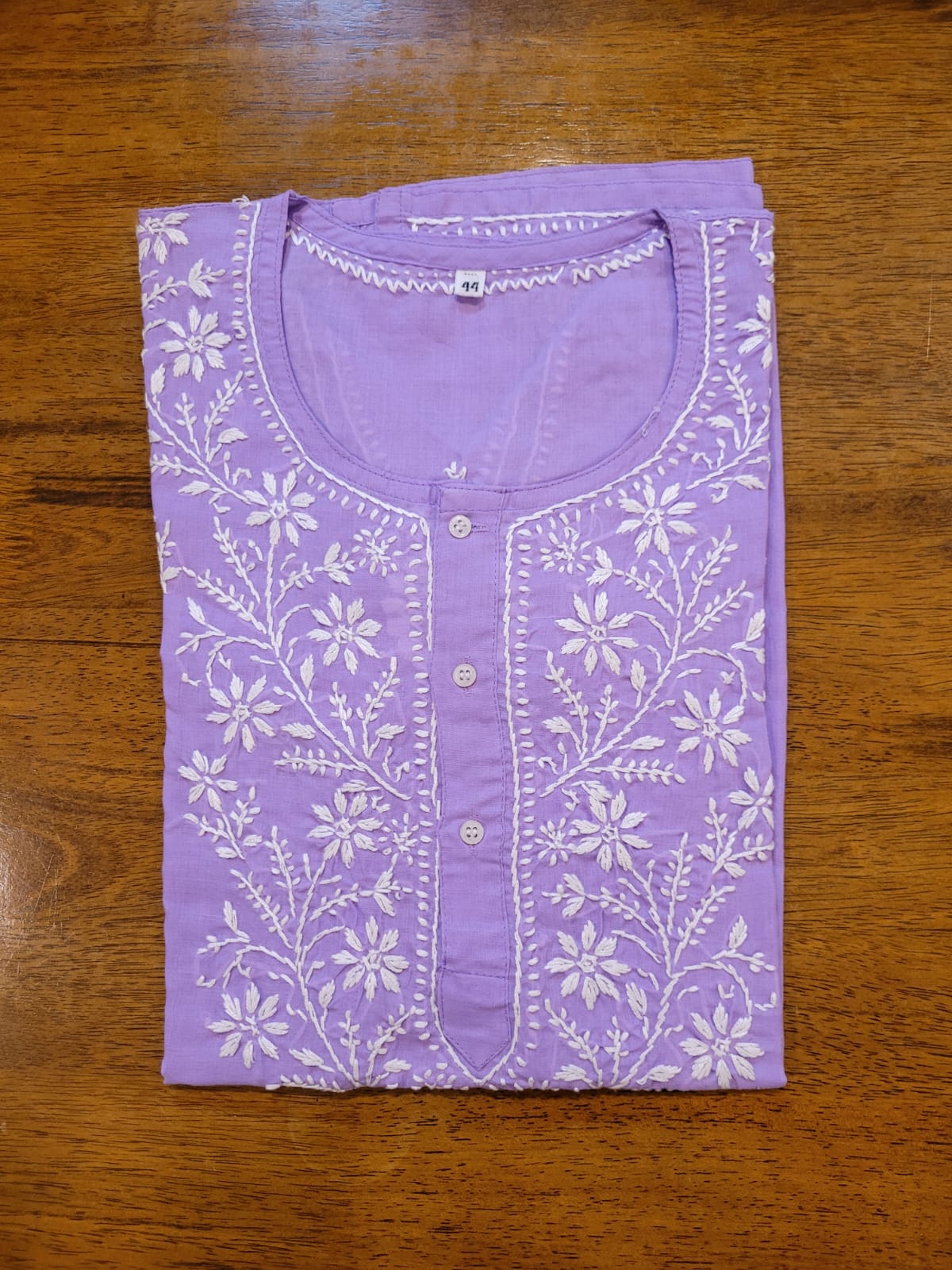 Premium Short Rubia Cotton Chikankari kurta