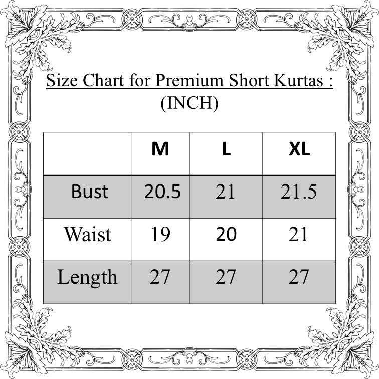 Premium Chikankari Cotton short Kurta