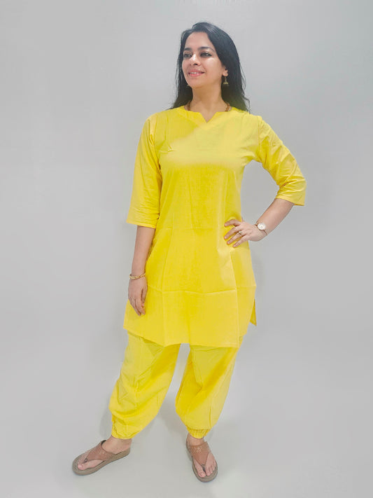 Acharya Pratishtha's Style Yellow Kurta