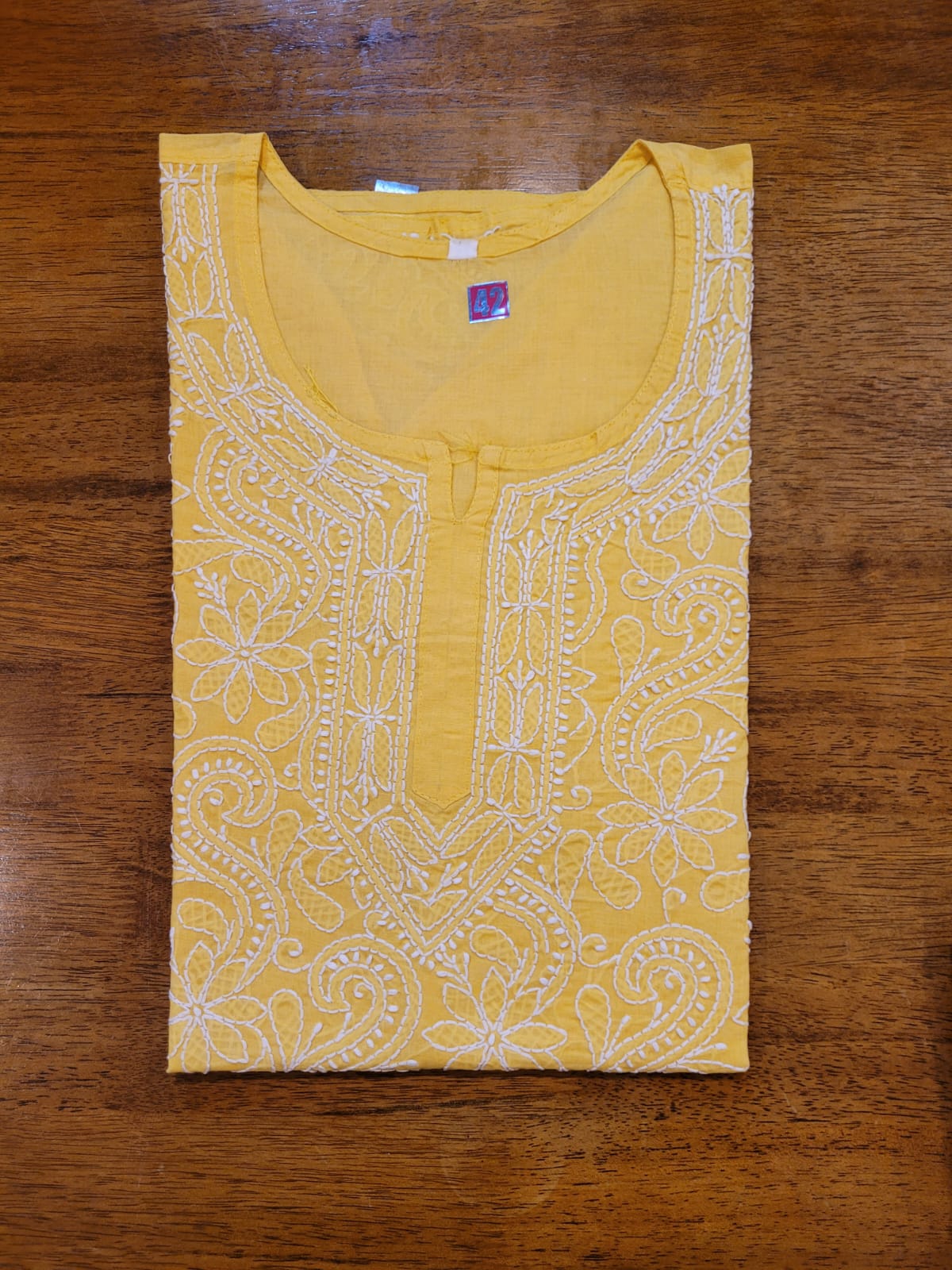 Premium Cotton Short Chikankari Kurta Full Embroidery